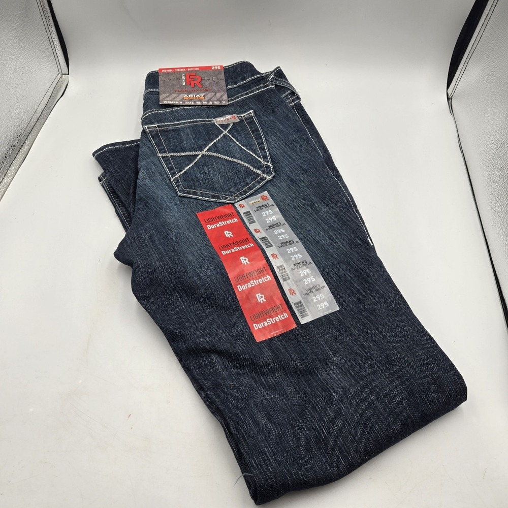 New Ariat Work Jeans Womens 29S Stretch FR Flame Resistant Boot Cut Work Wear